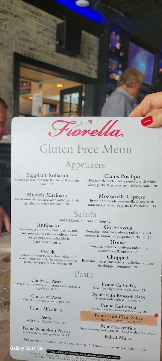 Menu - Fiorella Italian Restaurant photo 3