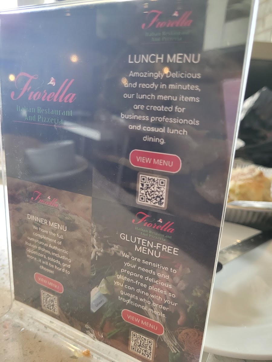 Menu - Fiorella Italian Restaurant photo 4